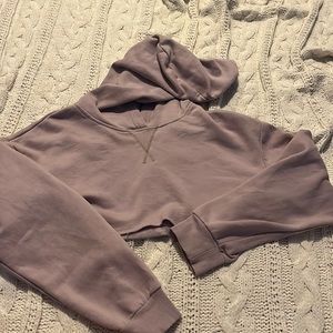 cropped urban outfitters hoodie sweatshirt